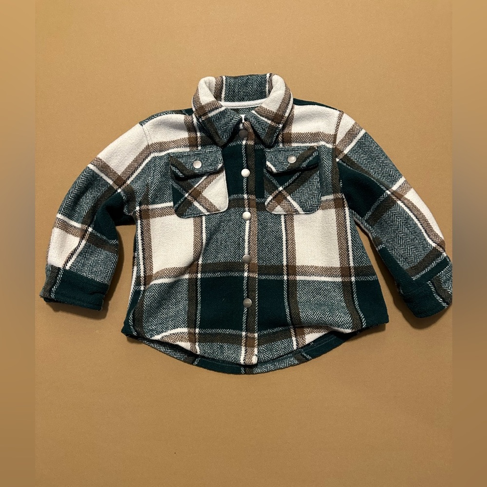 Plaid Button-Up Jacket